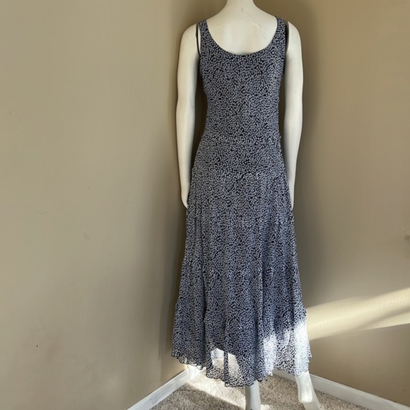 Nine West Maxi Full Length Sleeveless Blue White Summer Dress Size S‎ - Picture 5 of 8